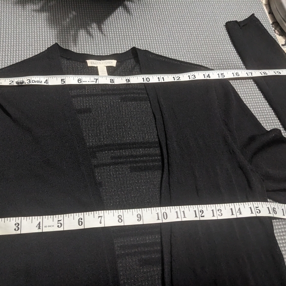 EILEEN FISHER Sheer Open Front Cardigan - Picture 8 of 10